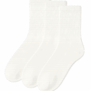 Bawełniane skarpetki do nadruku Velvoria Daily Socks 3-pack – białe