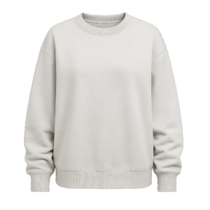 Damska bluza oversize do nadruku Velvoria Oversize Sweatshirt – bardzo jasnoszara