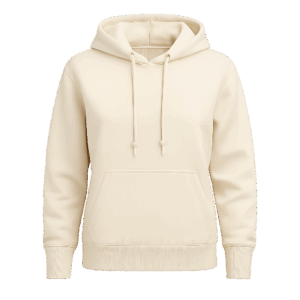 Damska bluza z kapturem do nadruku Velvoria Core Hoodie – ecru